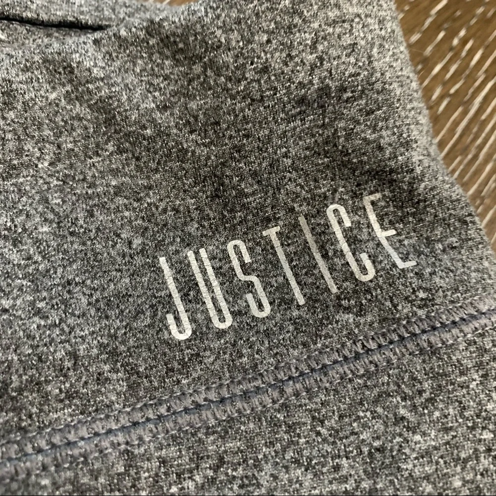 Justice gray stretchy leggings size 10